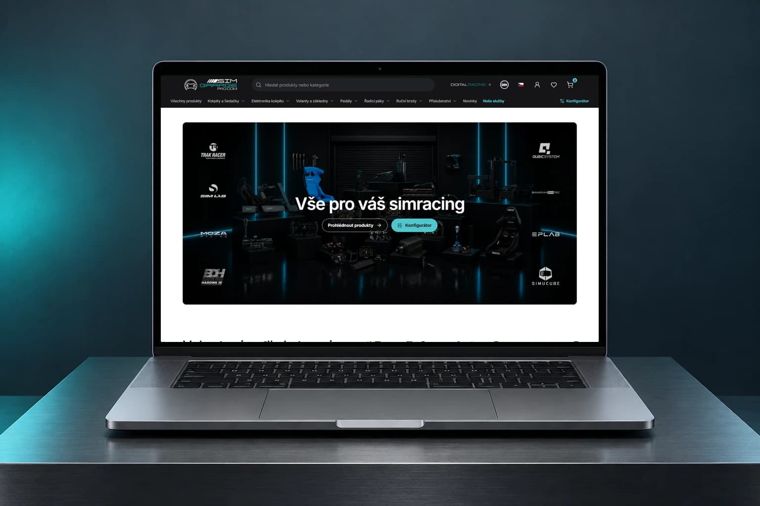 Náhled webu SimGarage
