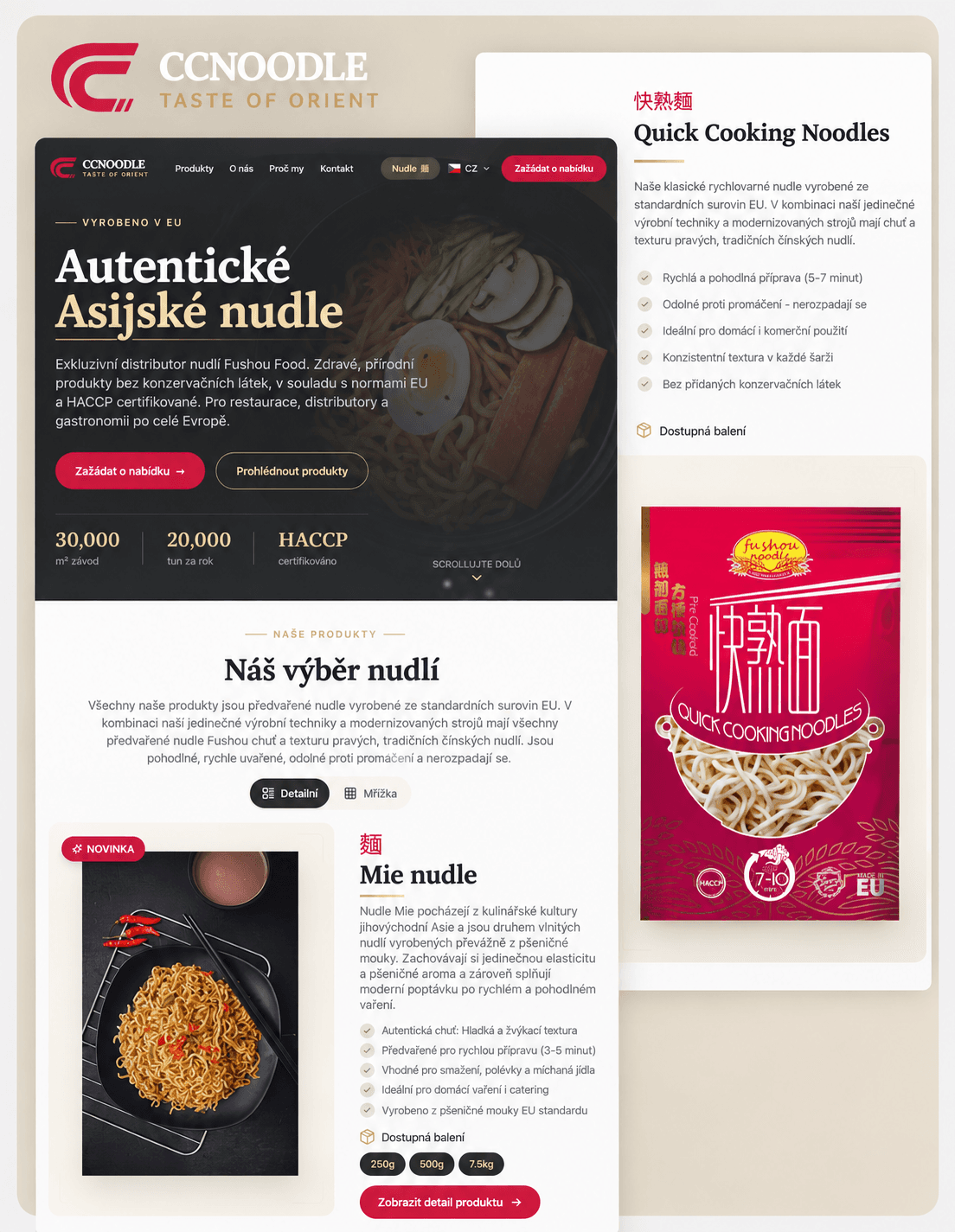 CC Noodle – stránka asijských nudlí, Mie nudle a Quick Cooking Noodles