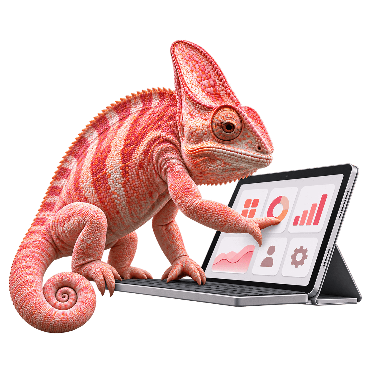 Růžový chameleon představuje webovou aplikaci