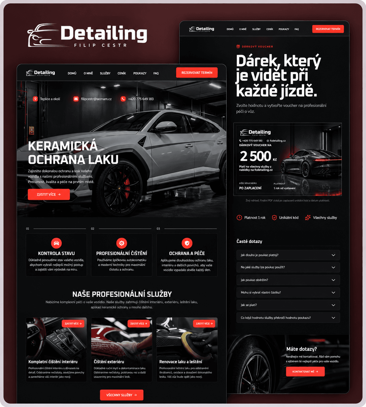 FC Detailing – web a prodej dárkových poukazů