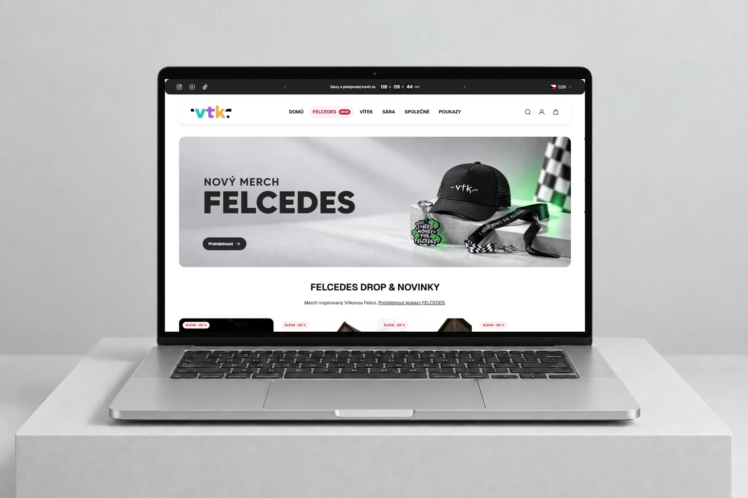 Mockup webu Vítek Shop